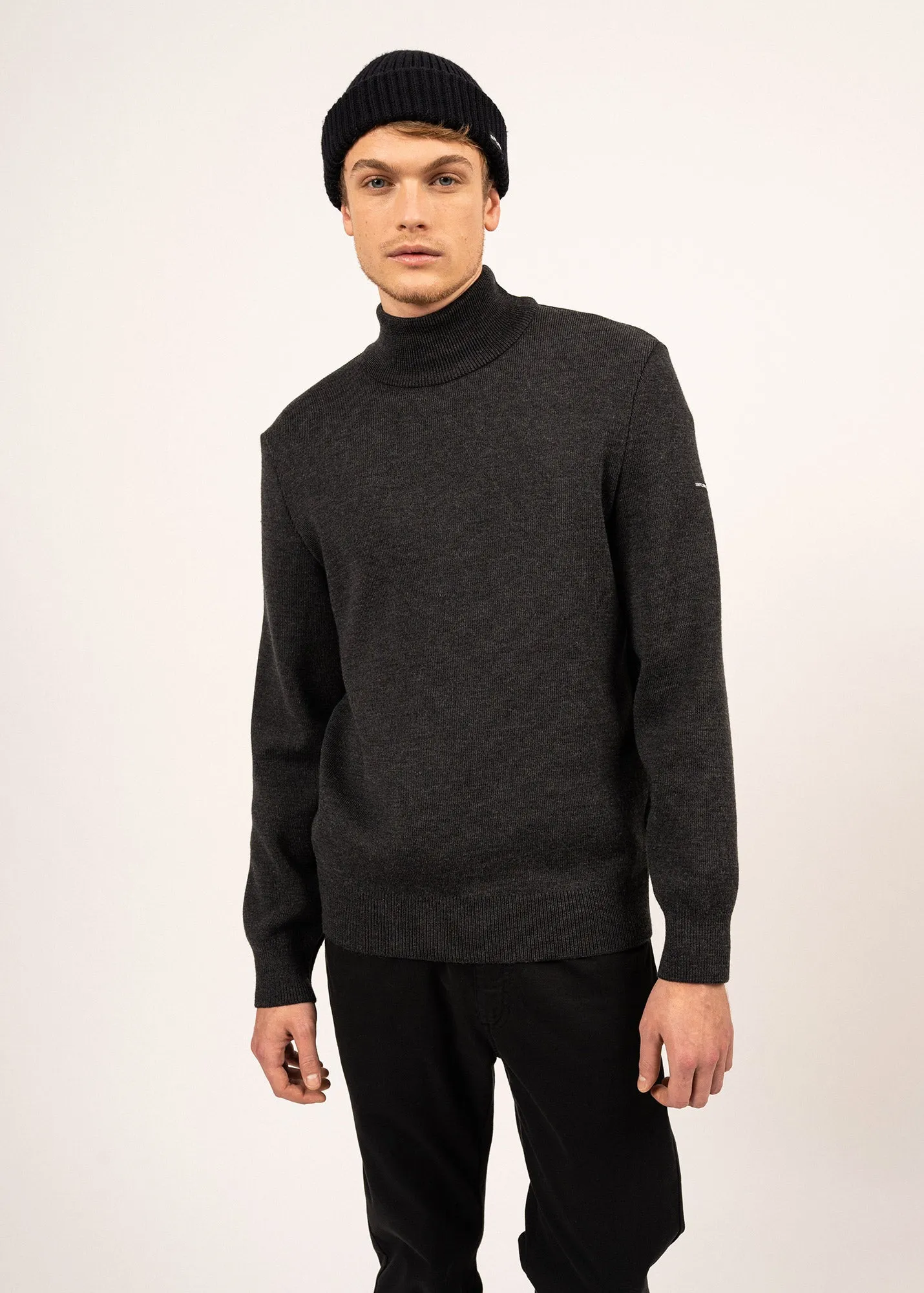 Tarbes high neck jumper - in soft wool (ANTHRACITE)