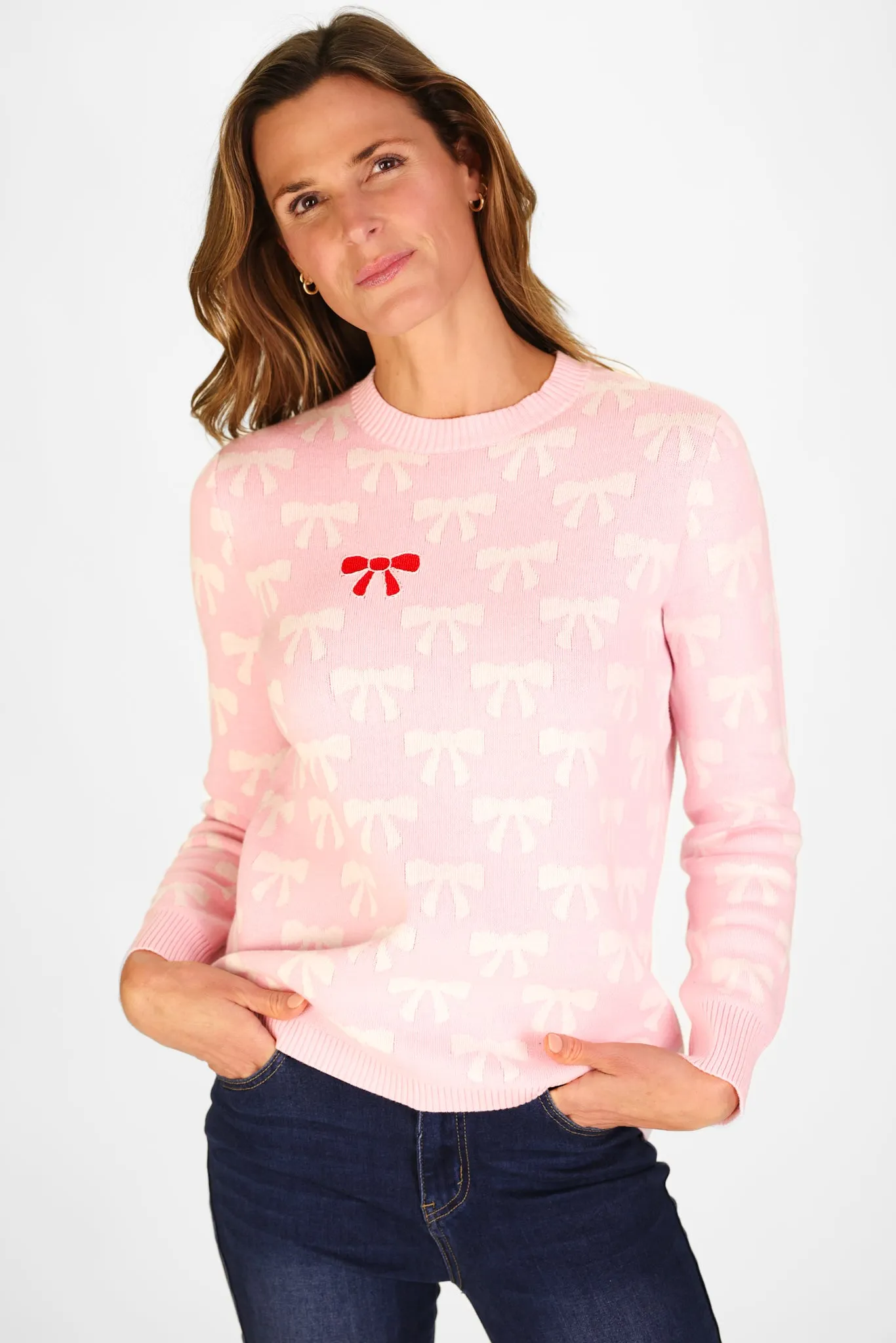 The Bow Sweater in Pink