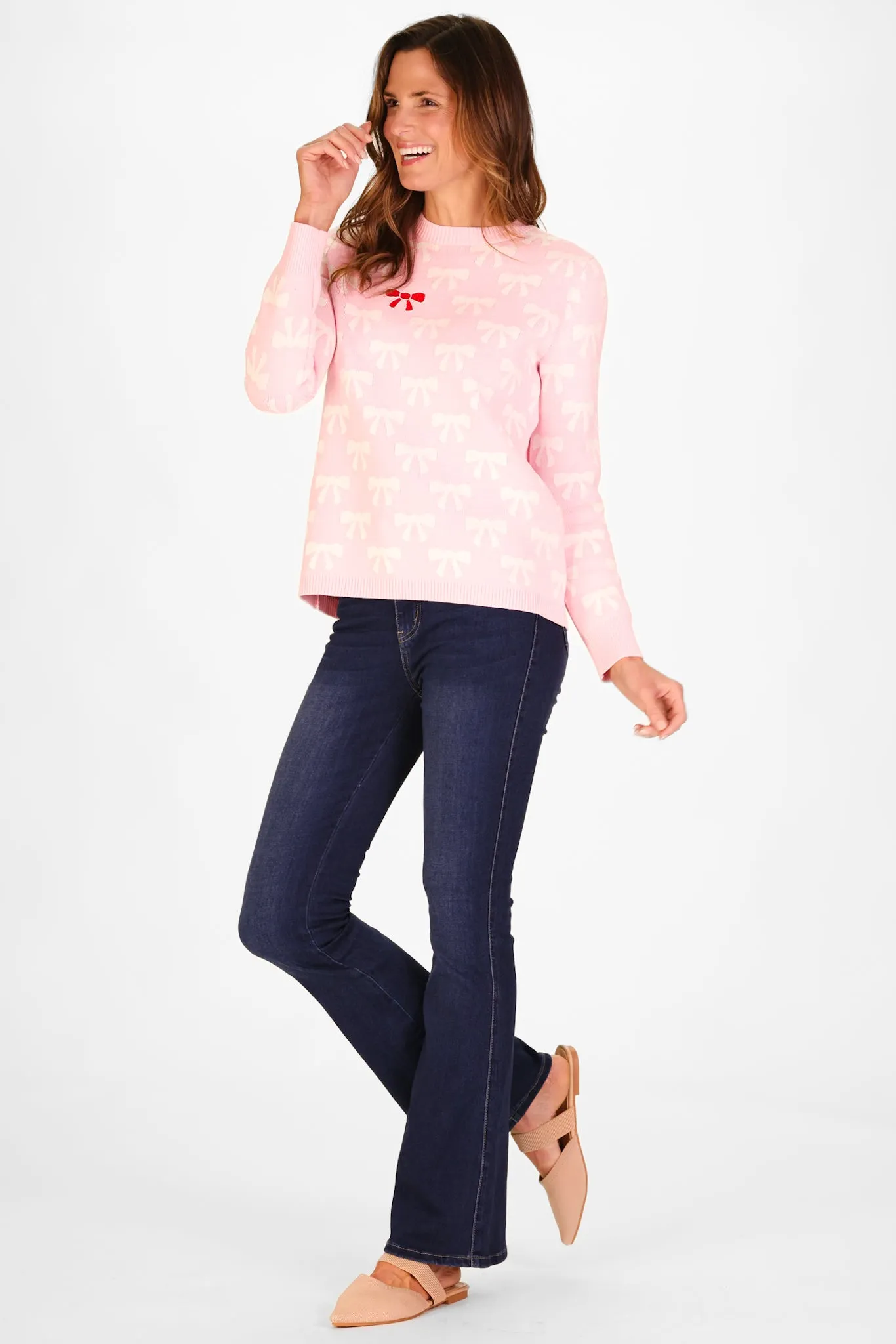 The Bow Sweater in Pink