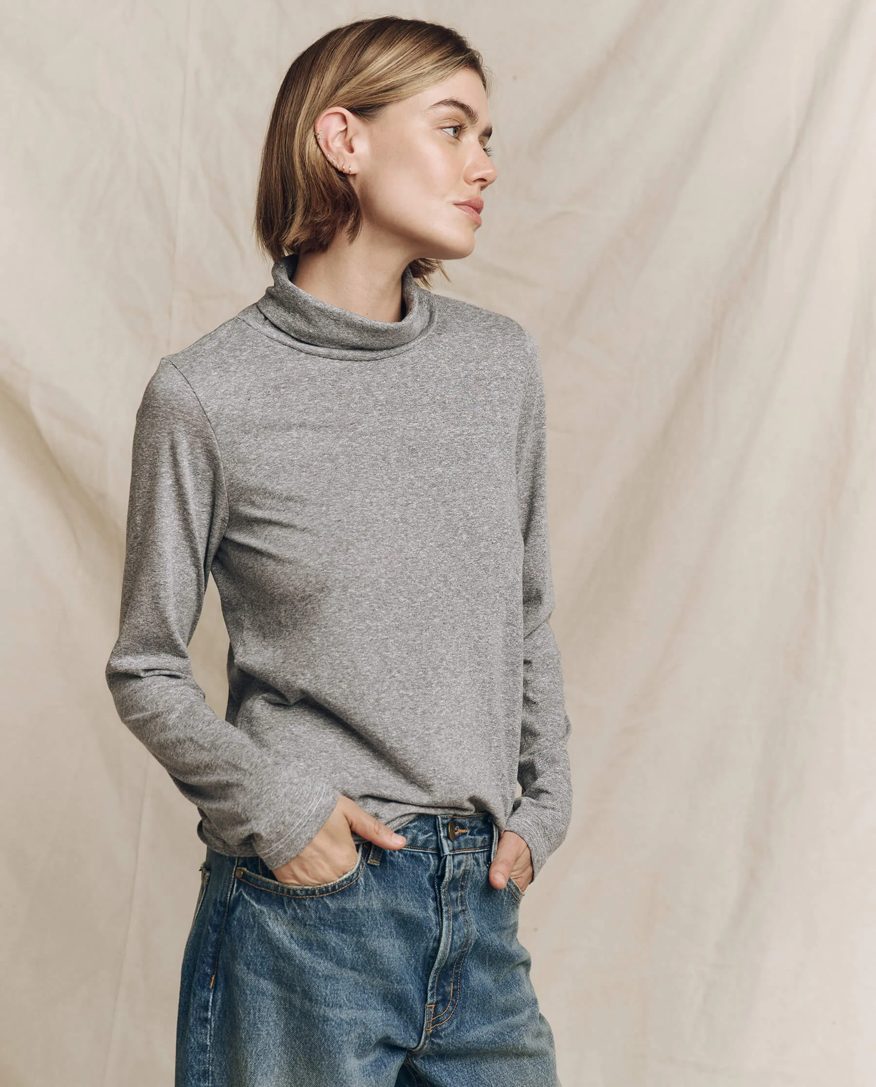 The Turtleneck. -- Heather Grey