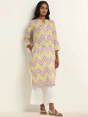 Utsa Purple Printed Kurta