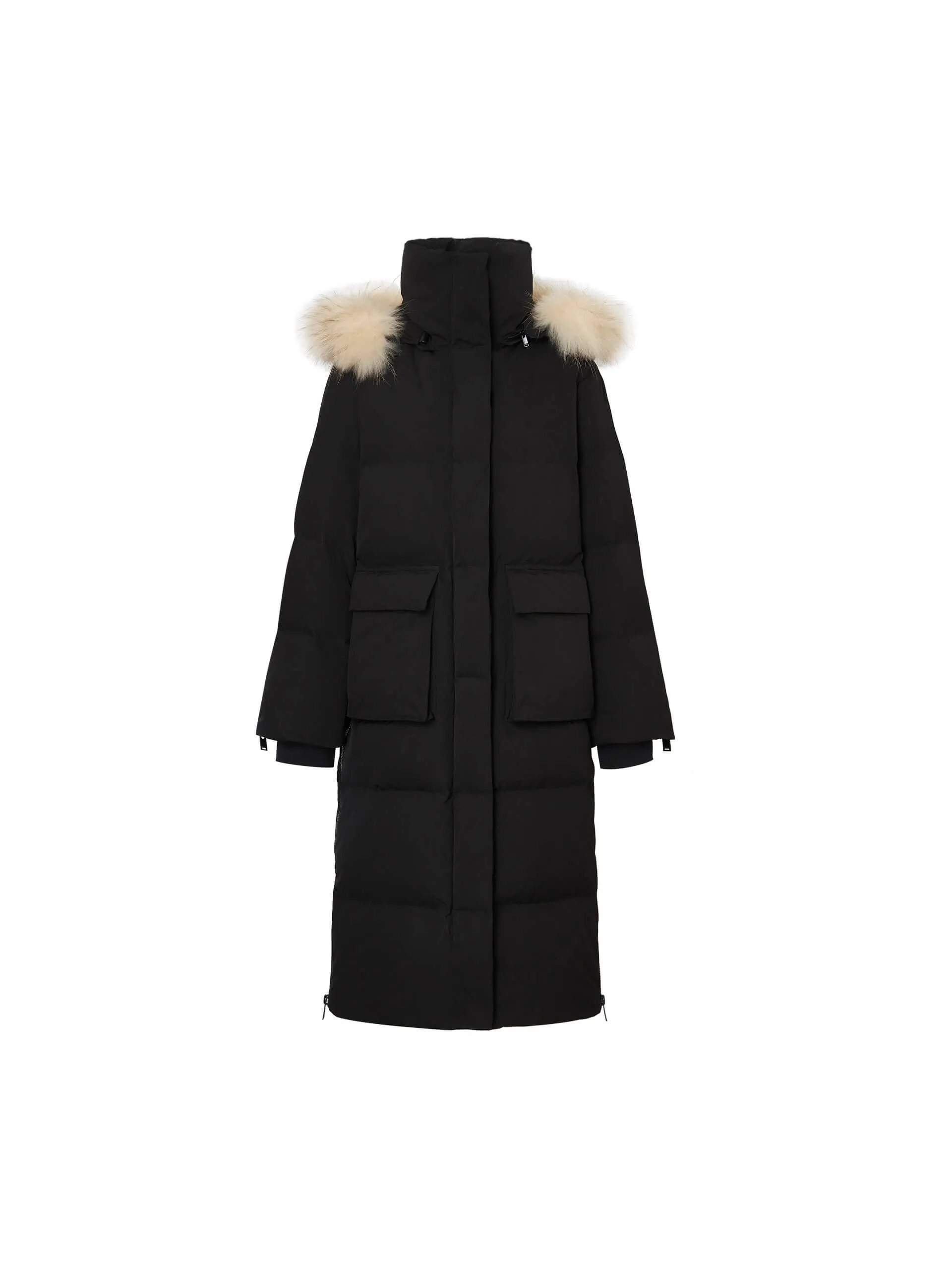 Velcro Detail Down Puffer Coat