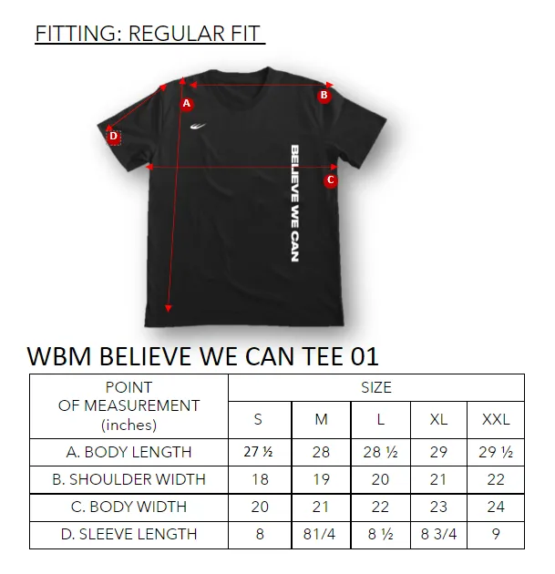 WBM BELIEVE WE CAN TEE 01