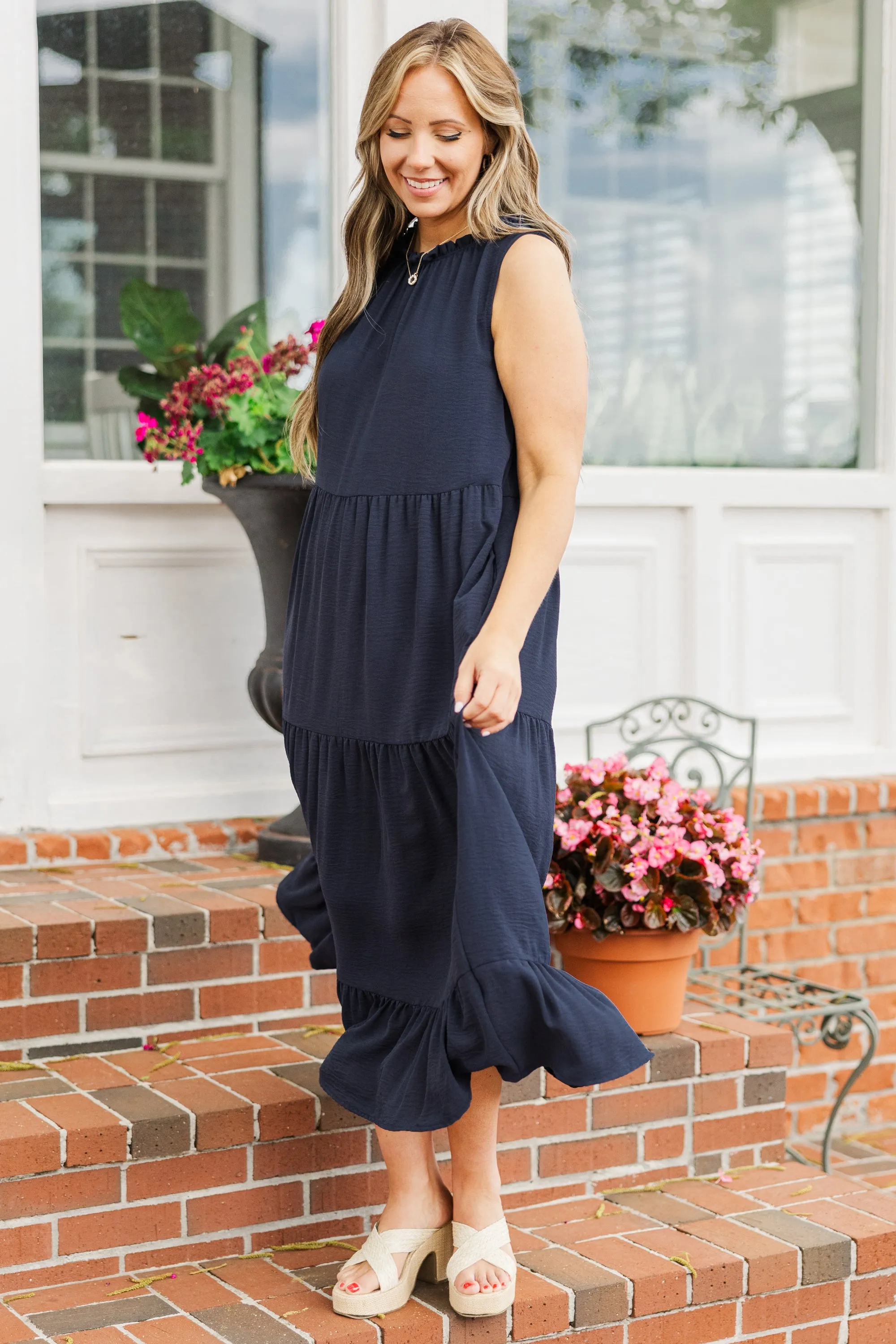 Weekend Wardrobe Maxi Dress, Navy Blue