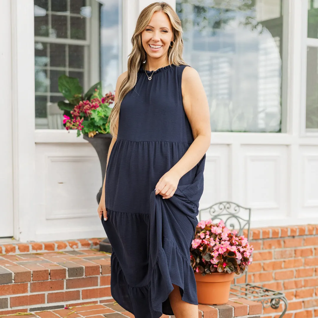 Weekend Wardrobe Maxi Dress, Navy Blue