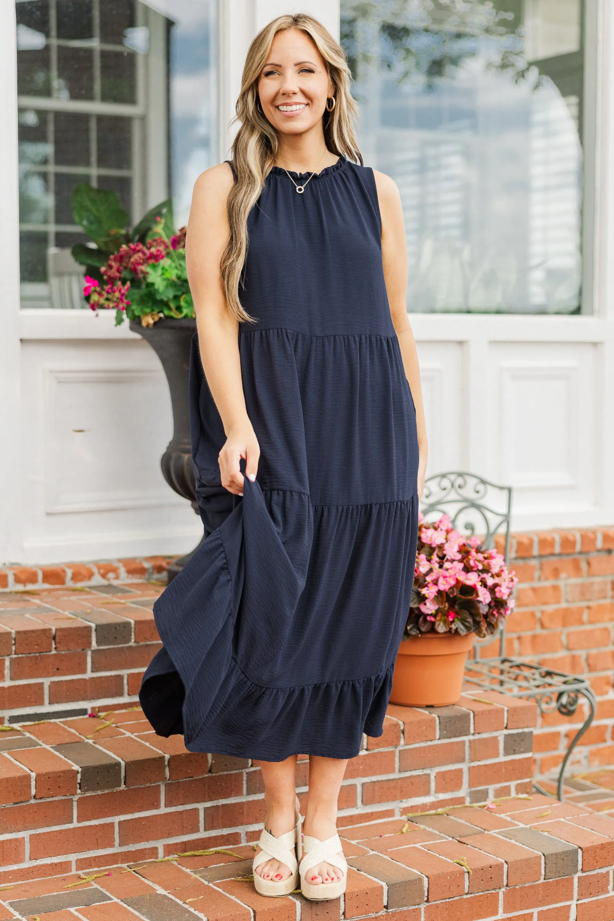 Weekend Wardrobe Maxi Dress, Navy Blue