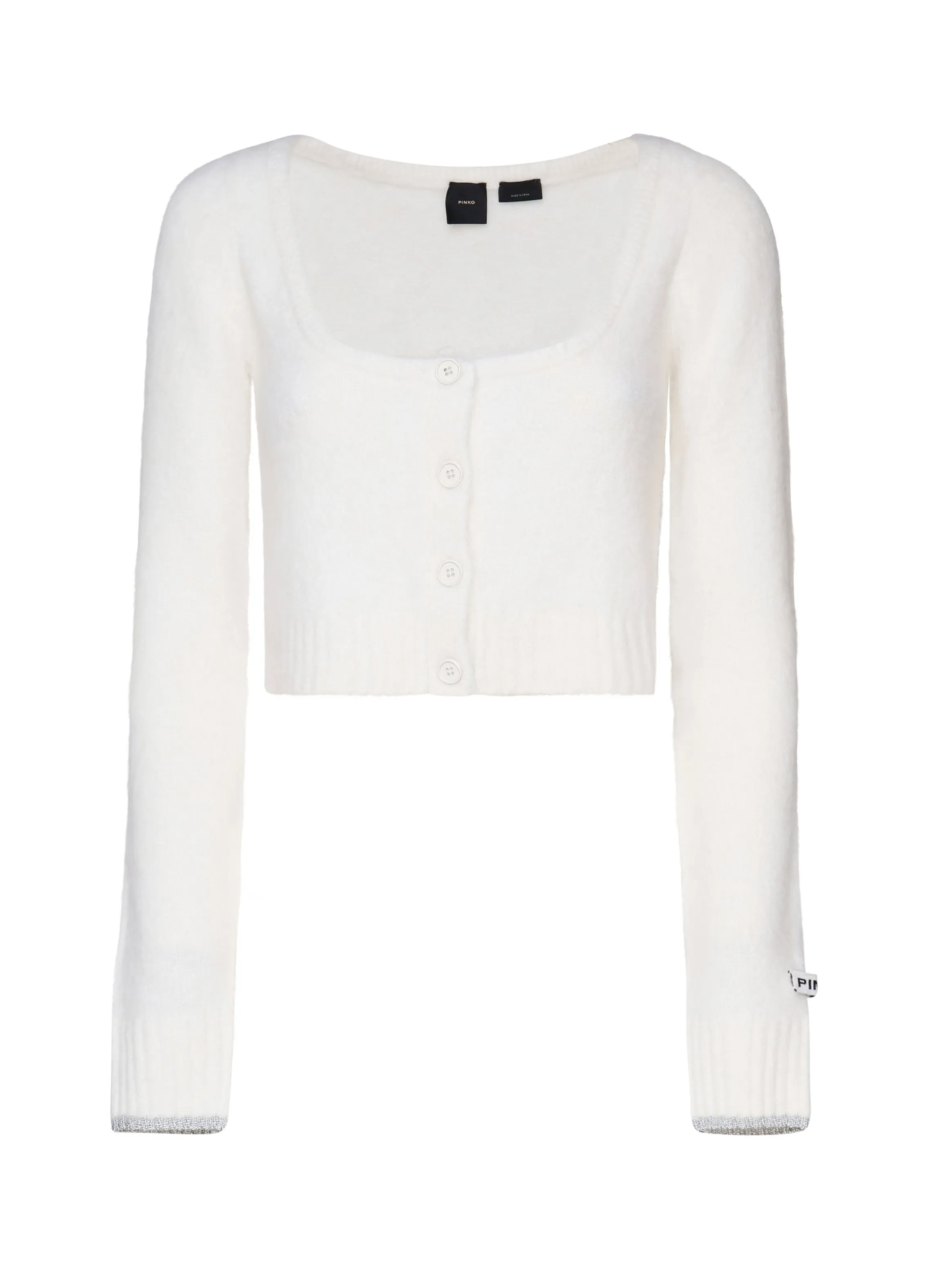 White Cotton Round Neck Sweater