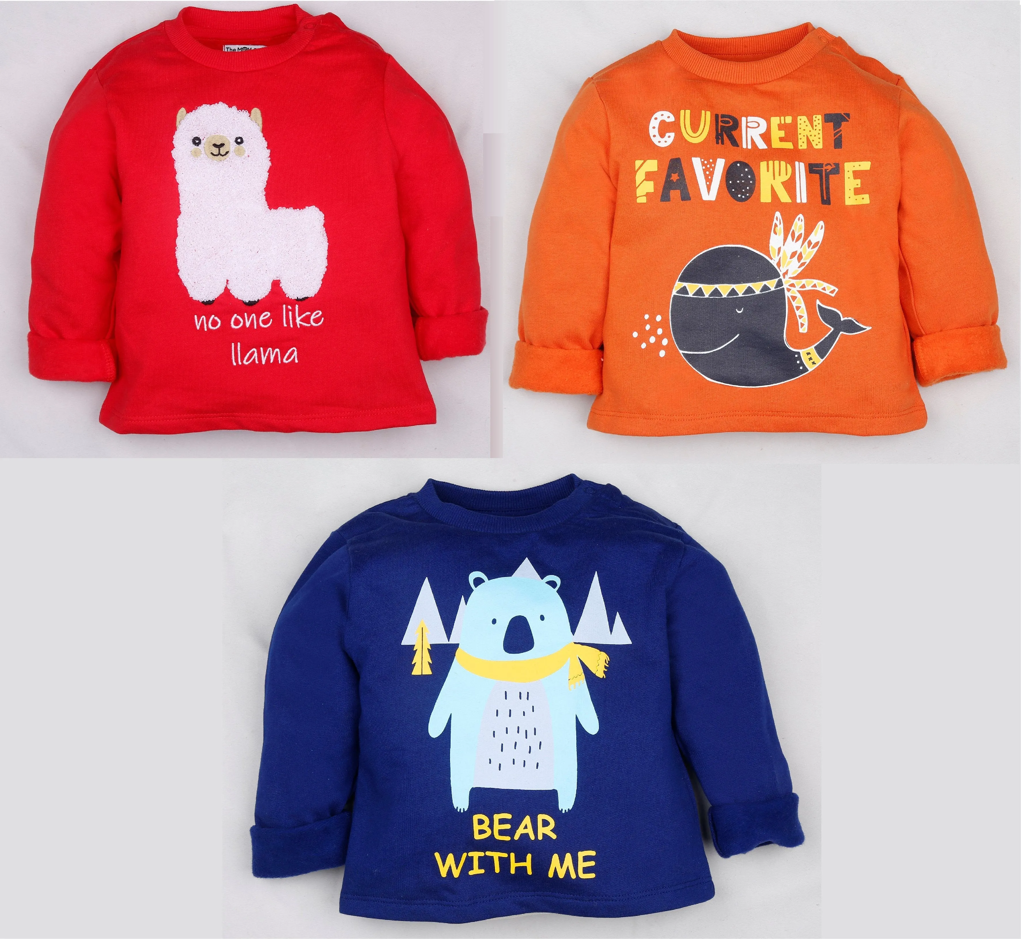 Winter Sweatshirt Combo - Bear, Llama and Whale