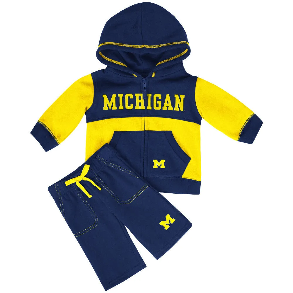 Wolverines Baby Color Block Fleece Set