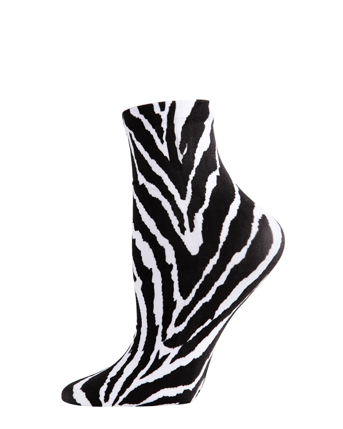 Women's Wild Zebra Stripe Print Anklet Sock