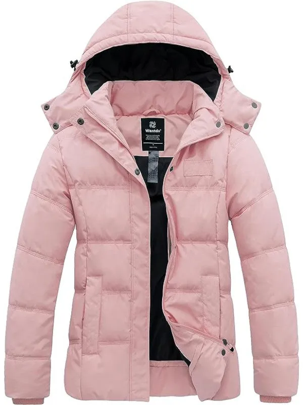 Women's Winter Coat Quilted Puffer Jacket With Removable Hood Valley I